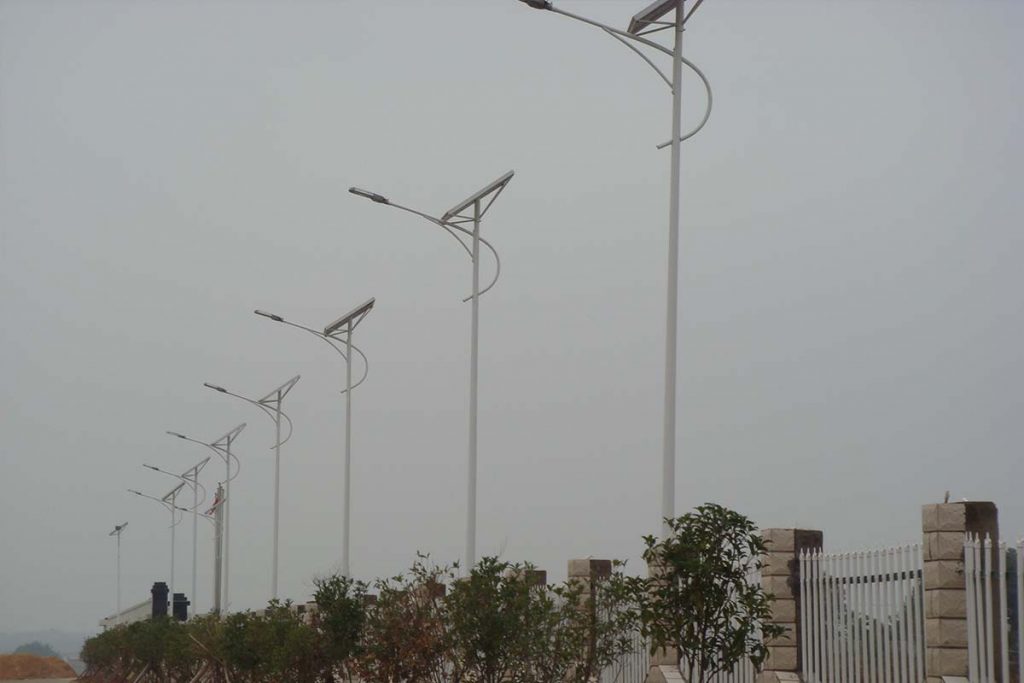 65w farola solar exterior para alumbrado público en una zona industrial en Jiangxi de CHINA