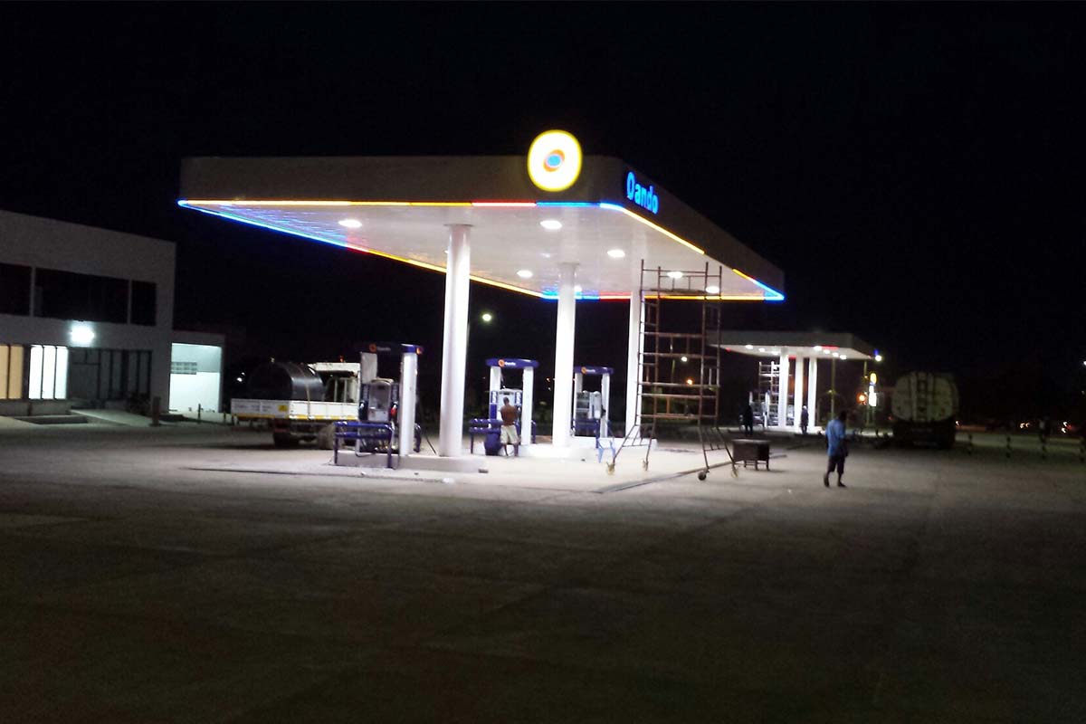 gas station lighting in Ghana