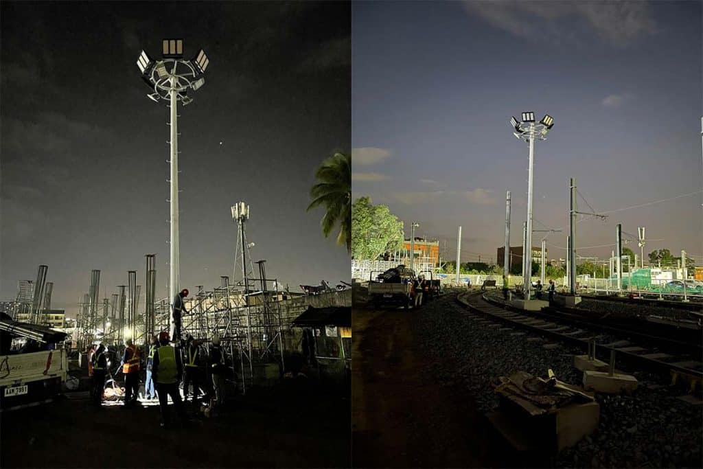 Proyectores led exterior de la estación de tren filipina-2