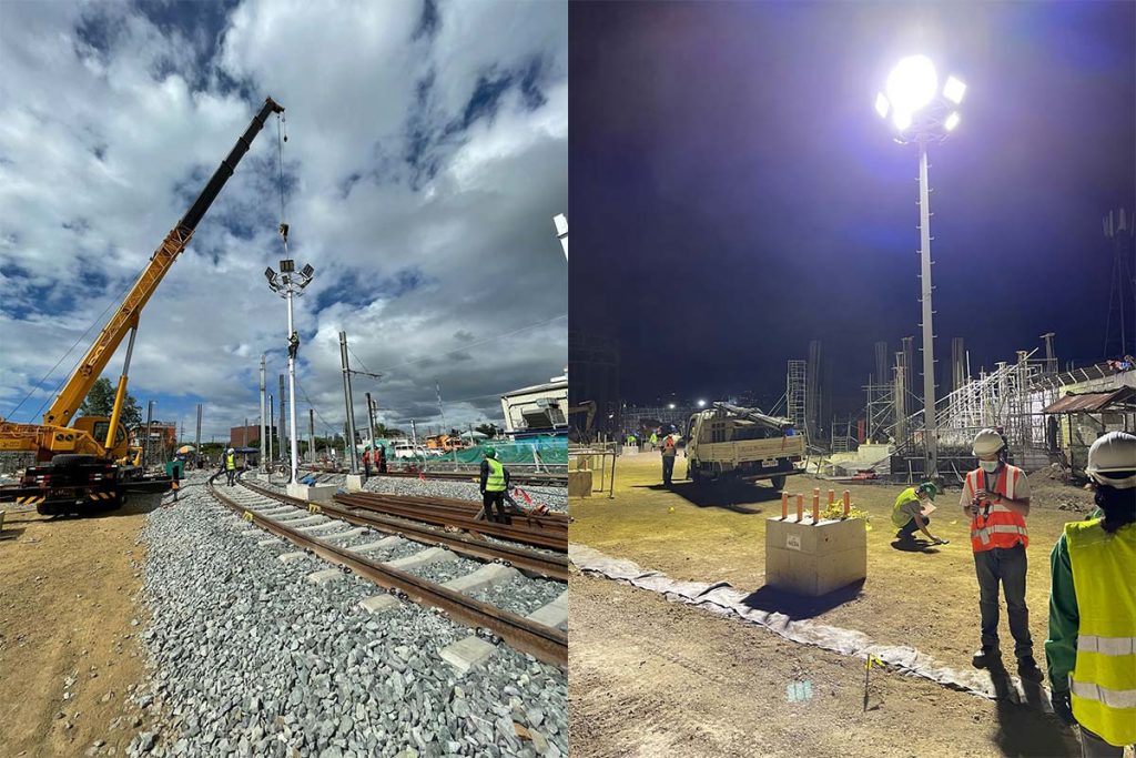 Proyectores led exterior de la estación de tren filipina-3