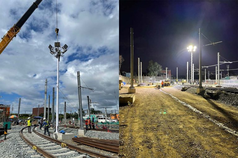 Series M Luz LED de mástil alto y Serie H proyector para iluminación de estaciones de ferrocarril en Filipinas