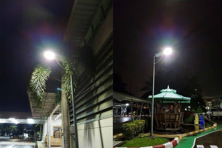 Series PV Luces de estacionamiento con energía solar en un parque de diversiones en Tailandia
