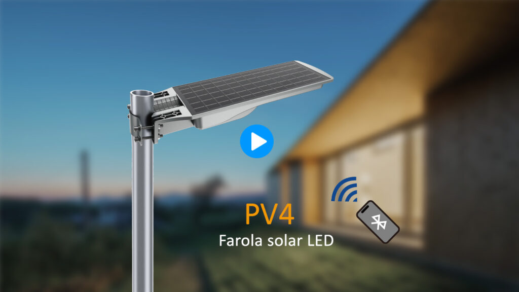Vídeo de Farola LED Solar de Serie PV4