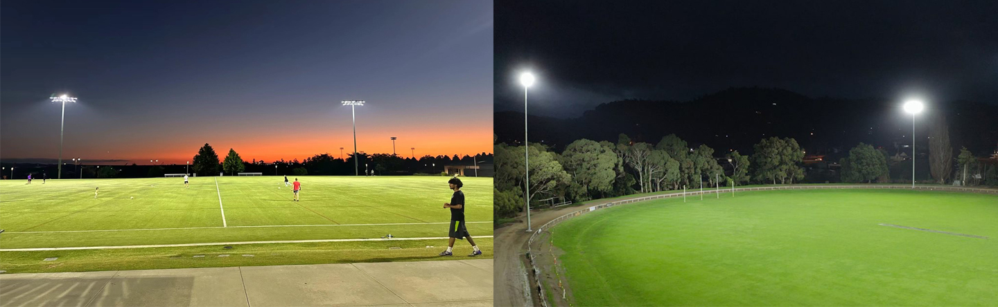 antideslumbrante en la iluminación deportiva