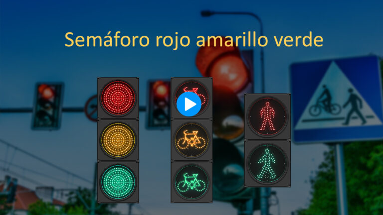 Semáforo LED rojo amarillo verde