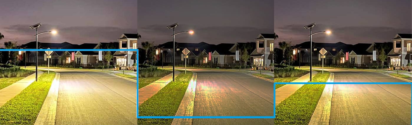 Atenuación de la farolas solares LED