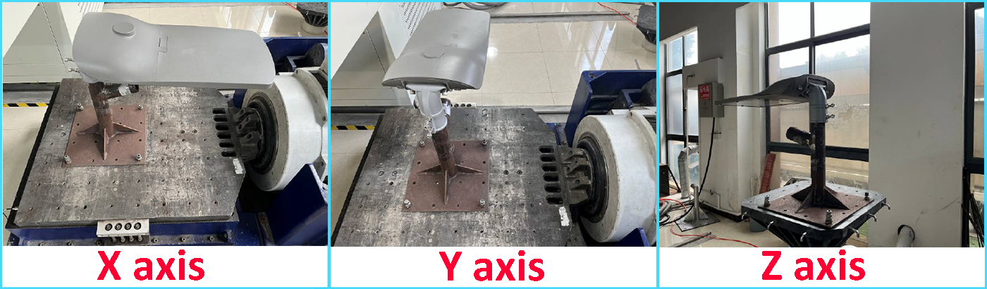 Prueba de vibración eje X Y Z