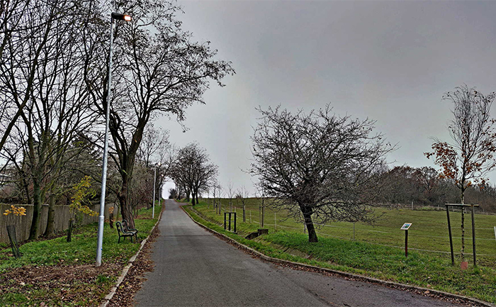 Altura de alumbrado publico en caminos rurales