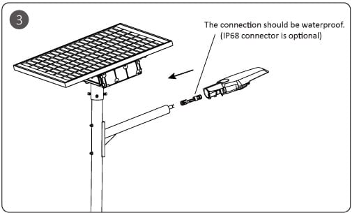 Farola solar semi-integrada Instalación-3
