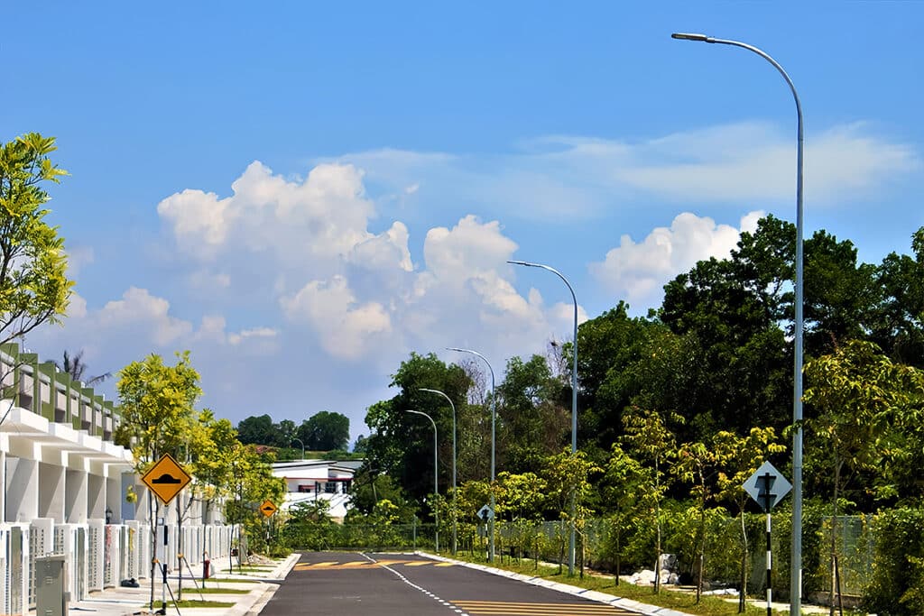 Alumbrado público LED residencial para vías comunitarias en Malasia-4