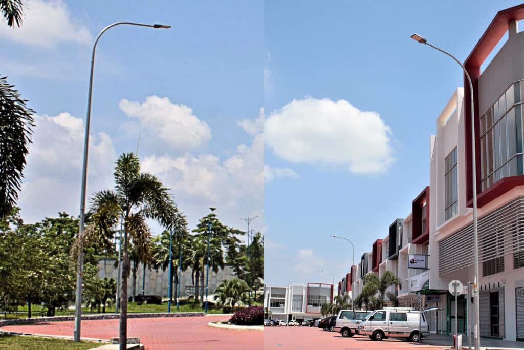 Modernización de luminarias de alumbrado publico LED para la zona comercial Suriaman Biz-3